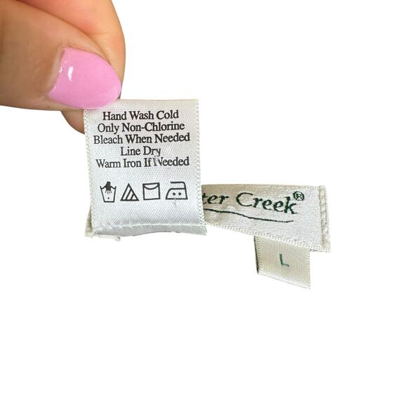 Coldwater Creek Vntg Long Sleeve Button Down Linen Blend Shacket Blazer Jacket - Picture 13 of 13